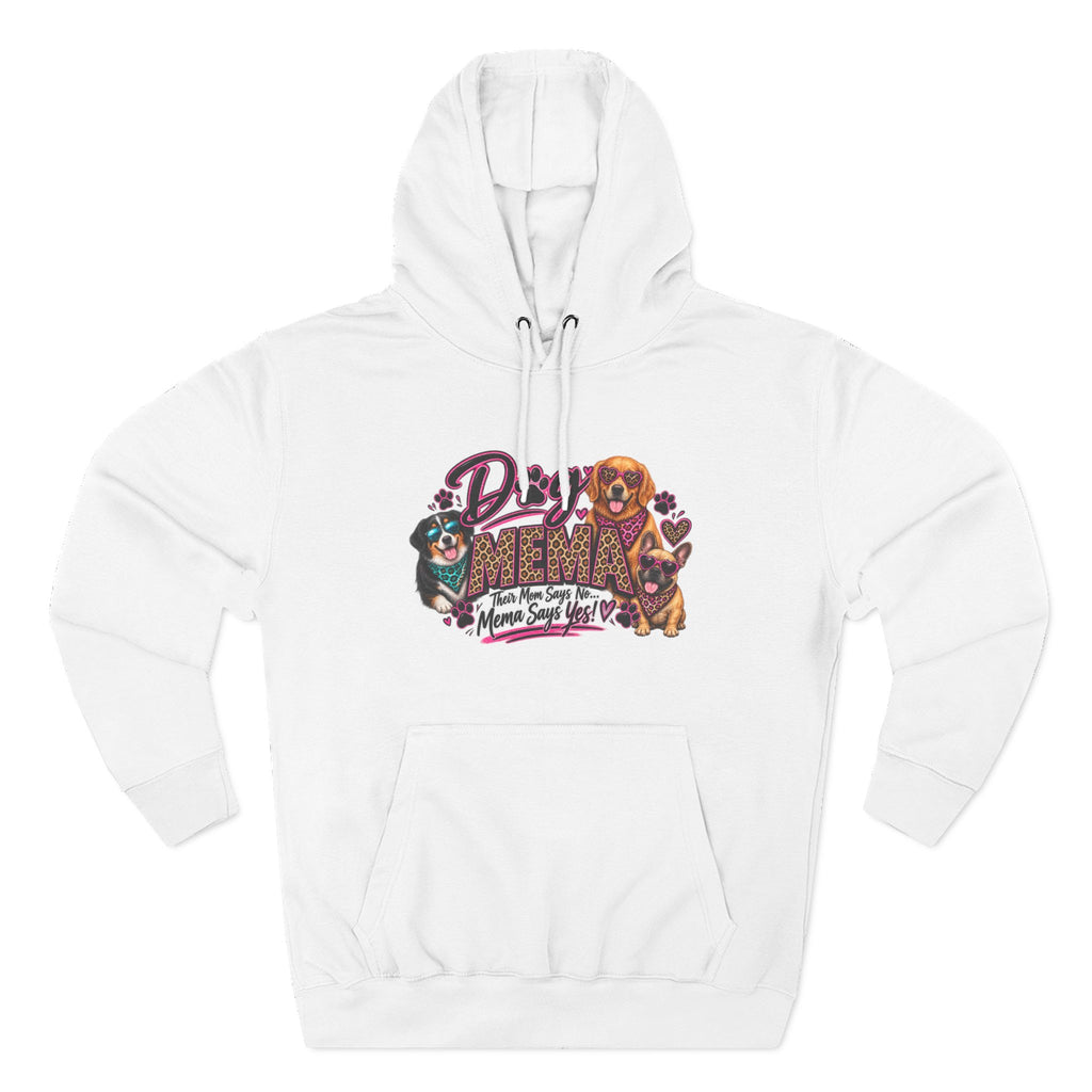 Dog Mema Hoodie — Cute Paw Print Graphic Pullover for Grandma Dog lovers
