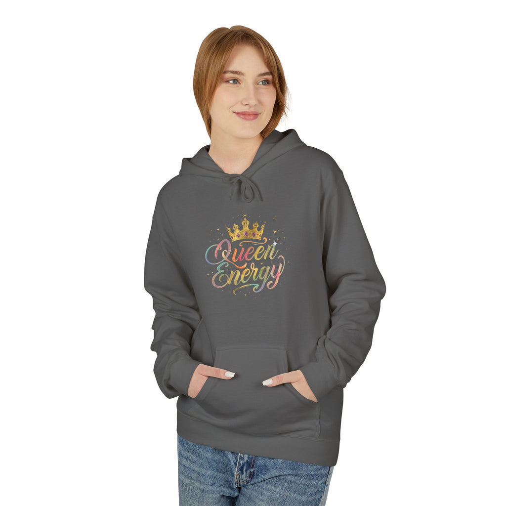 Queen Energy Hoodie – Pastel Script Crown Sweatshirt Classic