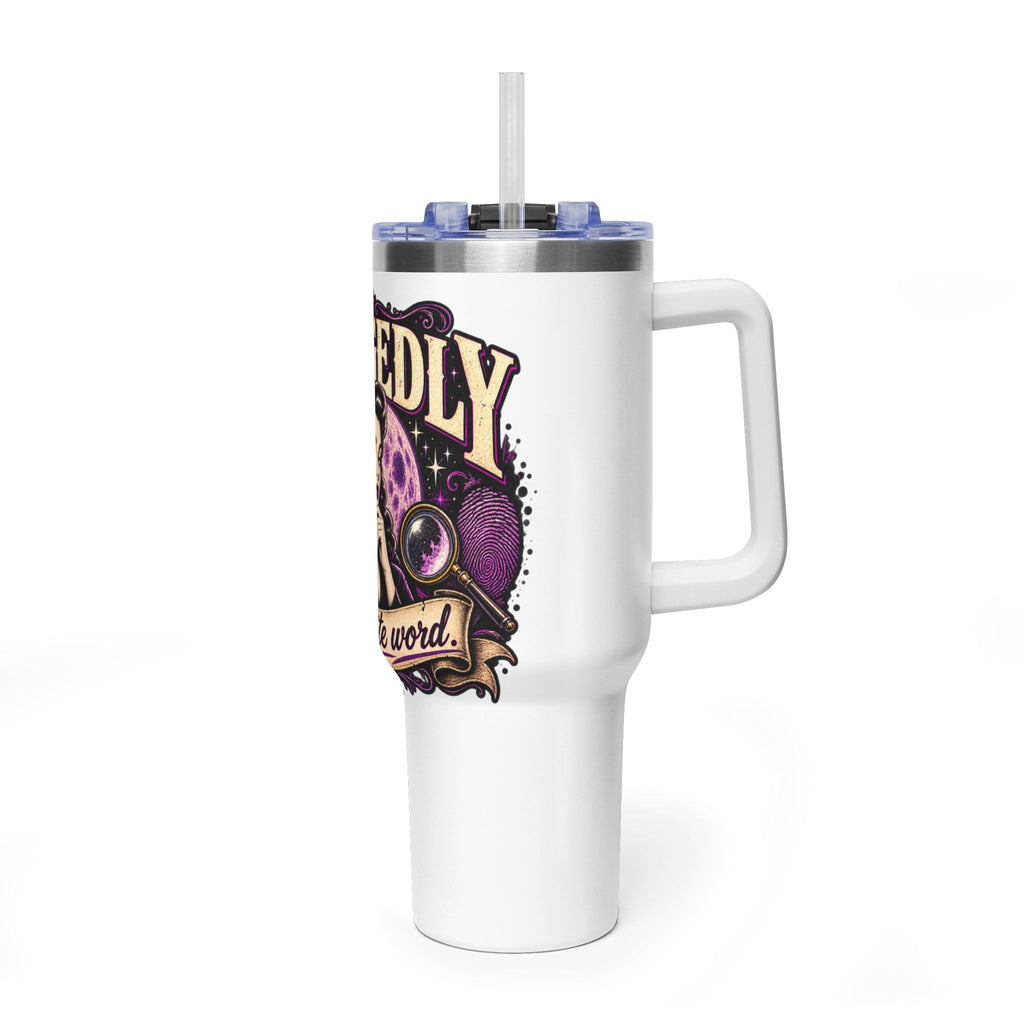 40oz Vacuum Tumbler - "Allegedly" Retro Detective Graphic