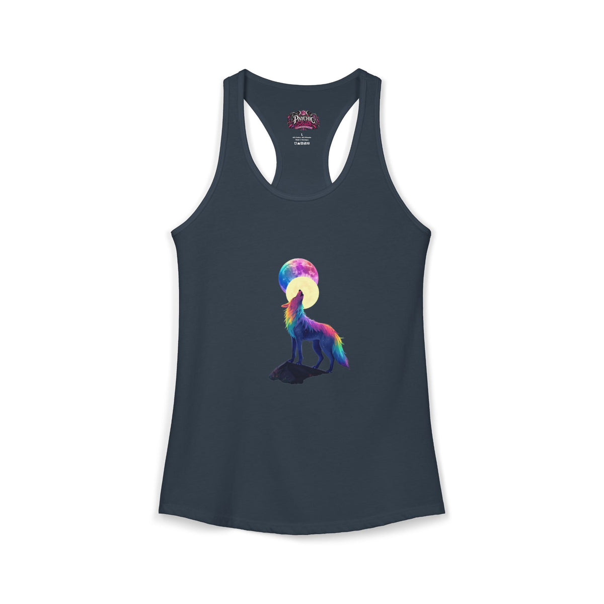 Rainbow Wolf Tank Top | Women's Racerback