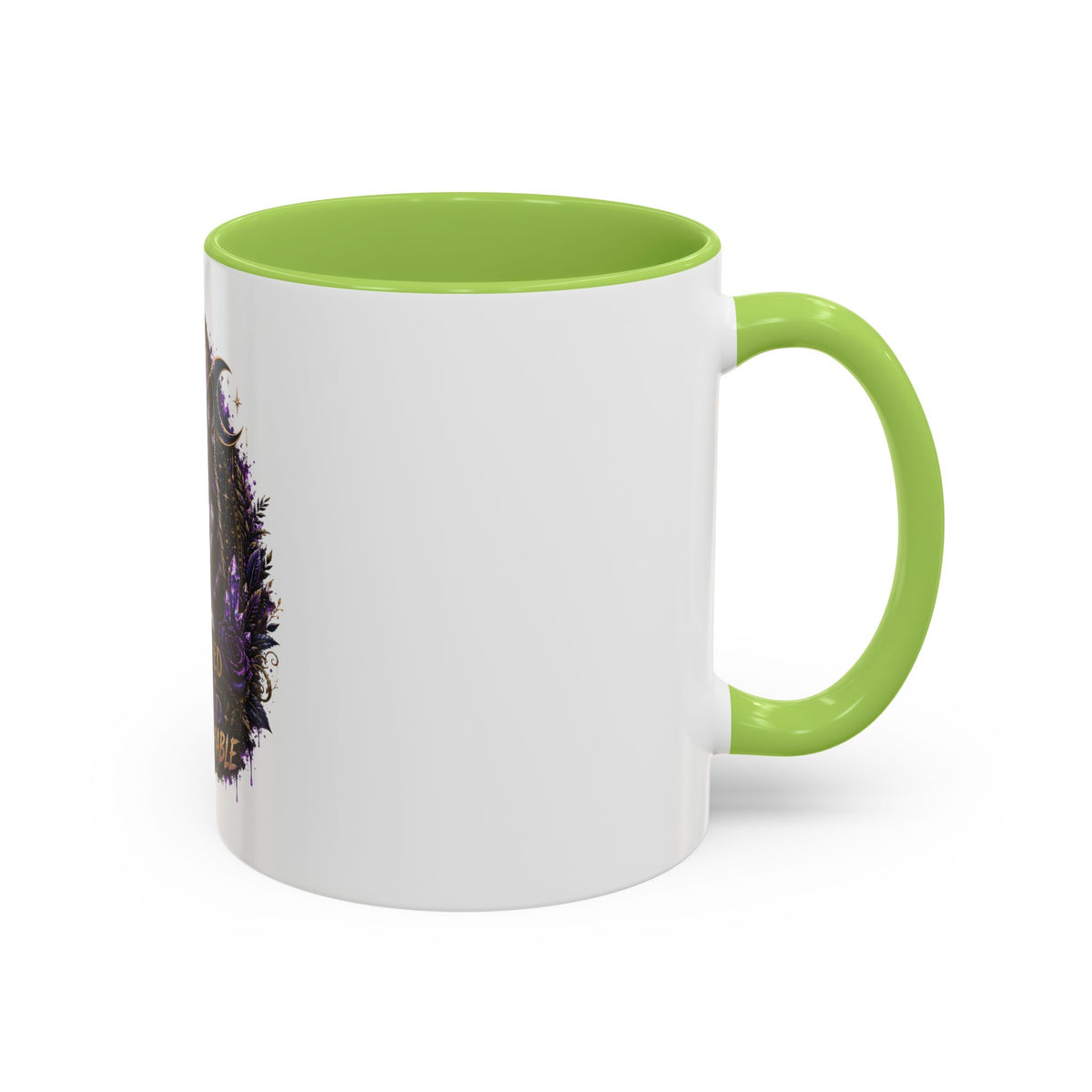 Protected, Guided & Unfuckwithable Wolf Coffee Mug — Spiritual Mystic Accent Mug (11/15oz)