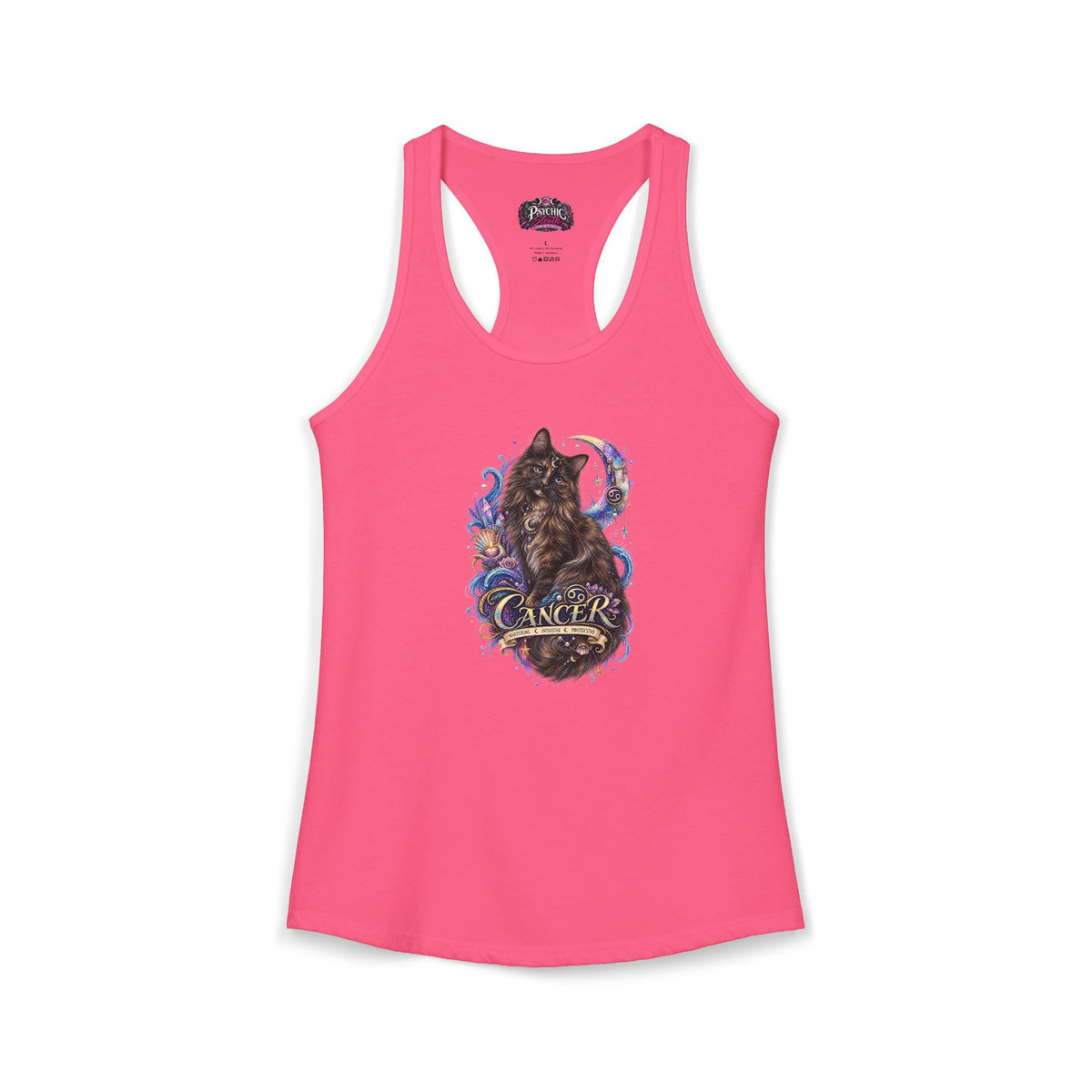 Cancer Zodiac Tortoiseshell Cat  Tank- Celestial Astrology Cat Lover Tank