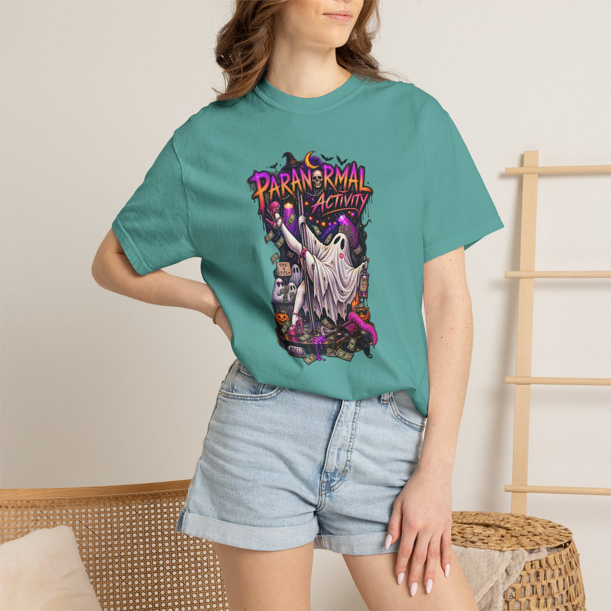 Paranormal Activity Ghost T-Shirt= Halloween ghost tee