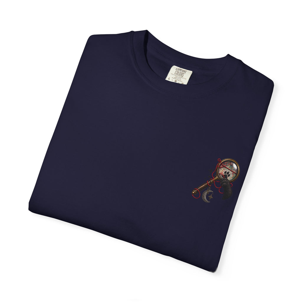 Mystery Evidence Board T-Shirt — Crime Scene Collage Graphic Tee