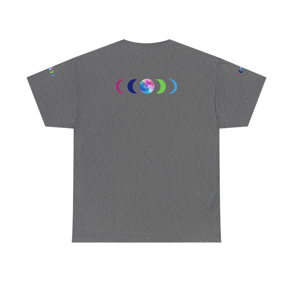 Wolf Moon T‑Shirt — Rainbow Celestial Wolf Graphic Tee