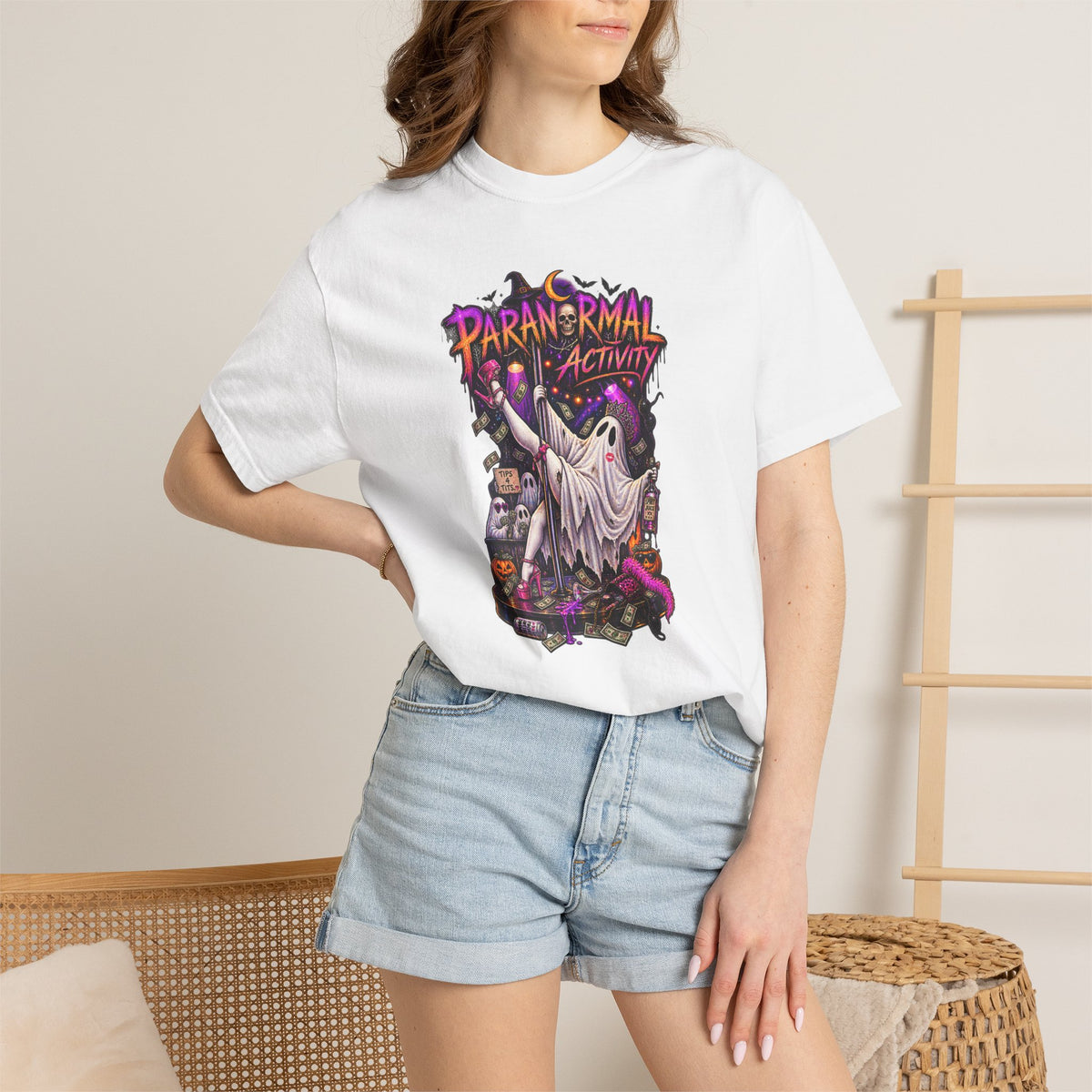 Paranormal Activity Ghost T-Shirt= Halloween ghost tee