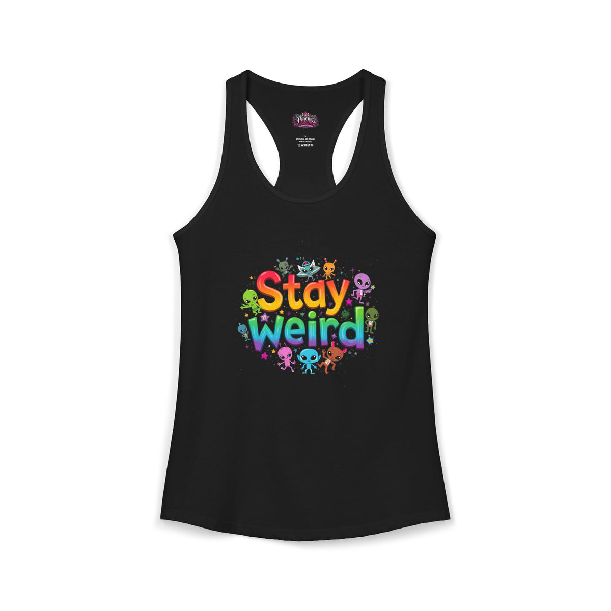 Stay weird Rainbow Alien Tank