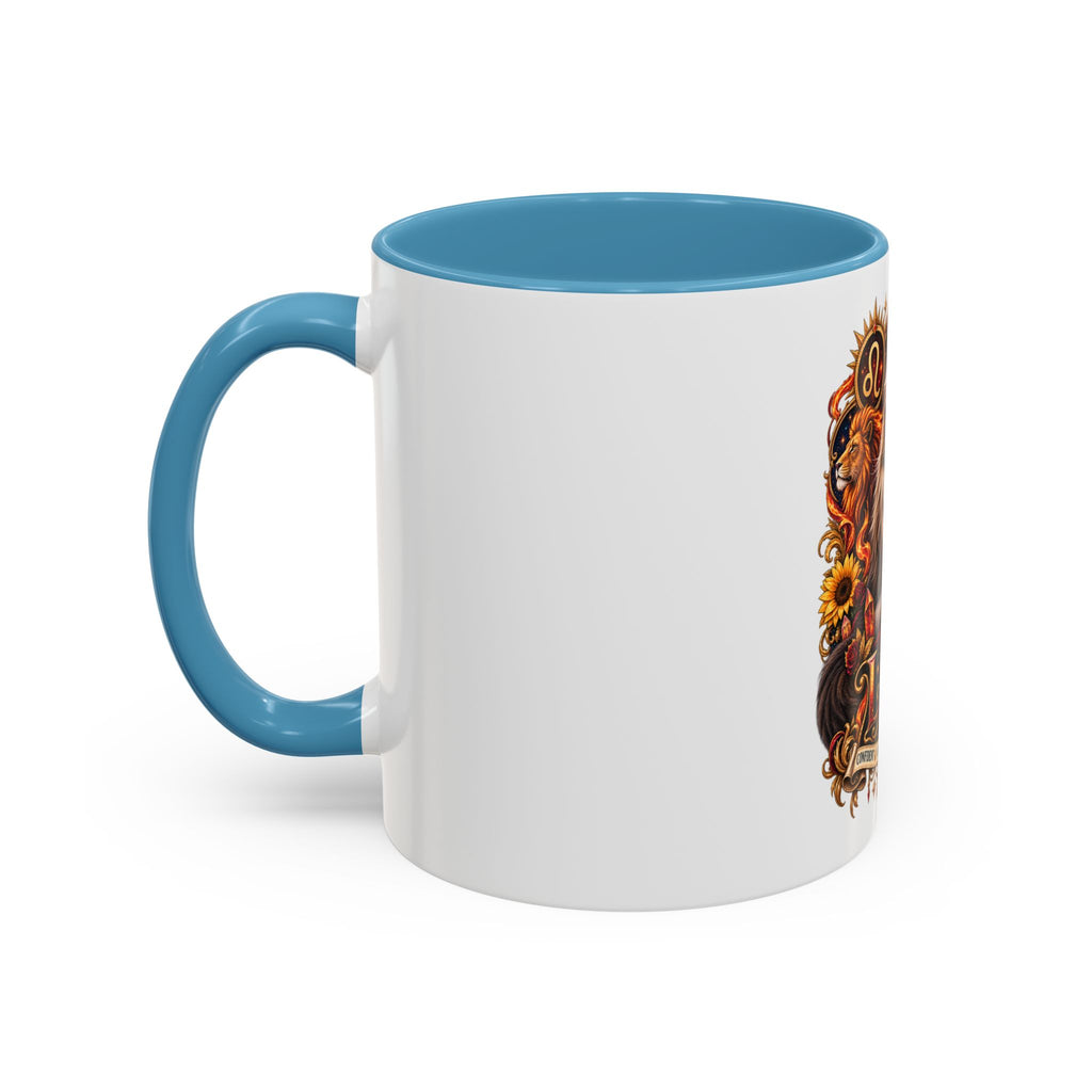 Leo Zodiac Cat Coffee Mug – Maine Coon Astrological Birthday Gift (11/15oz)