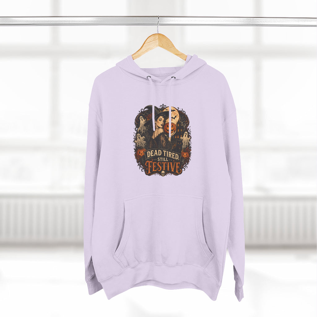 Dead Tired but Festive Hoodie — Funny Halloween Pullover