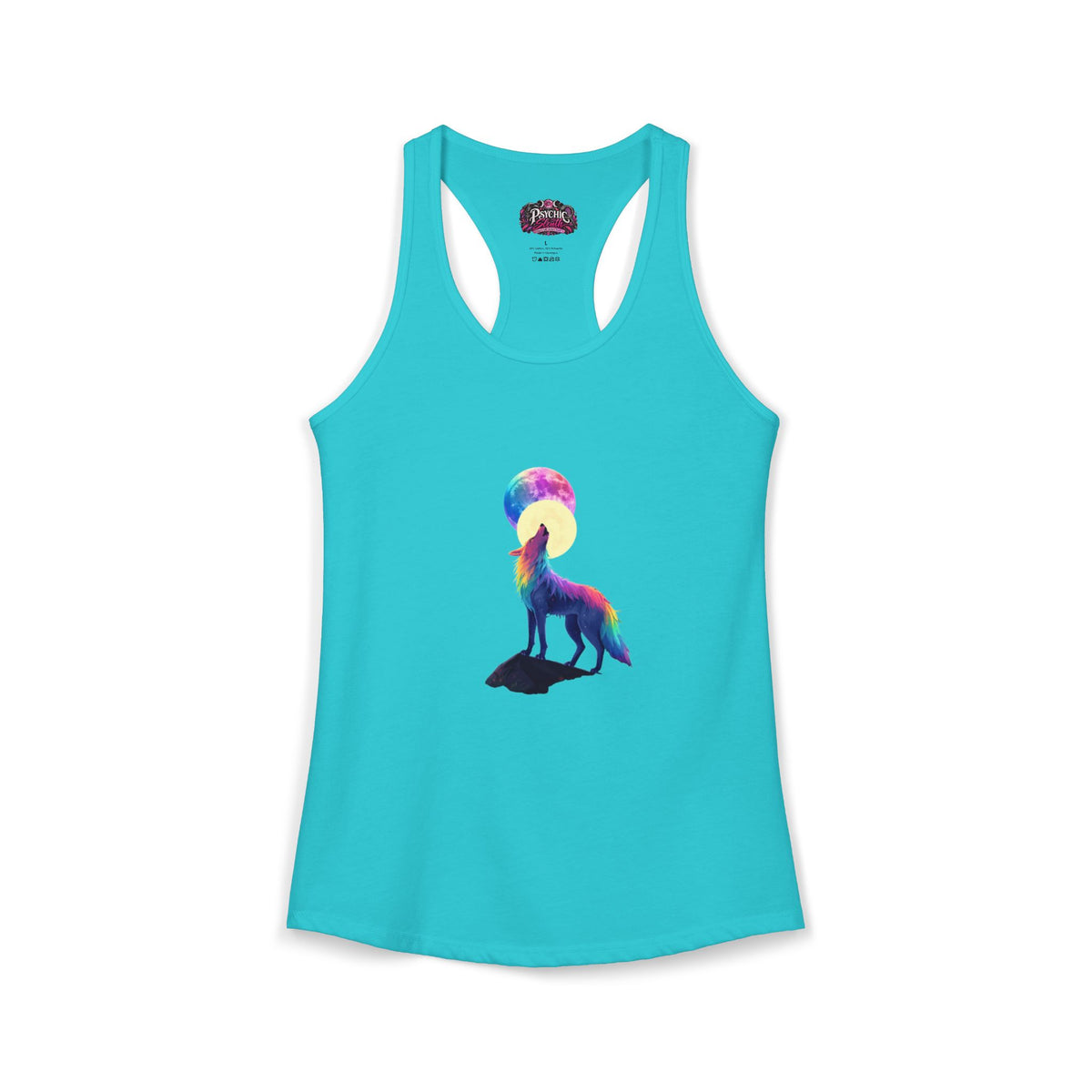 Rainbow Wolf Tank Top | Women's Racerback