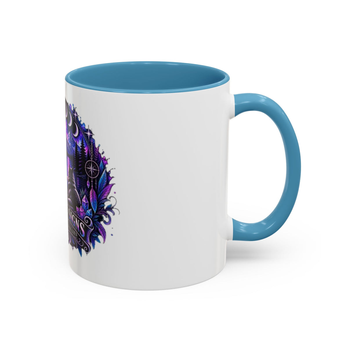 Mystic Moon Coffee Mug — "Trust the Signs" Night Sky Design