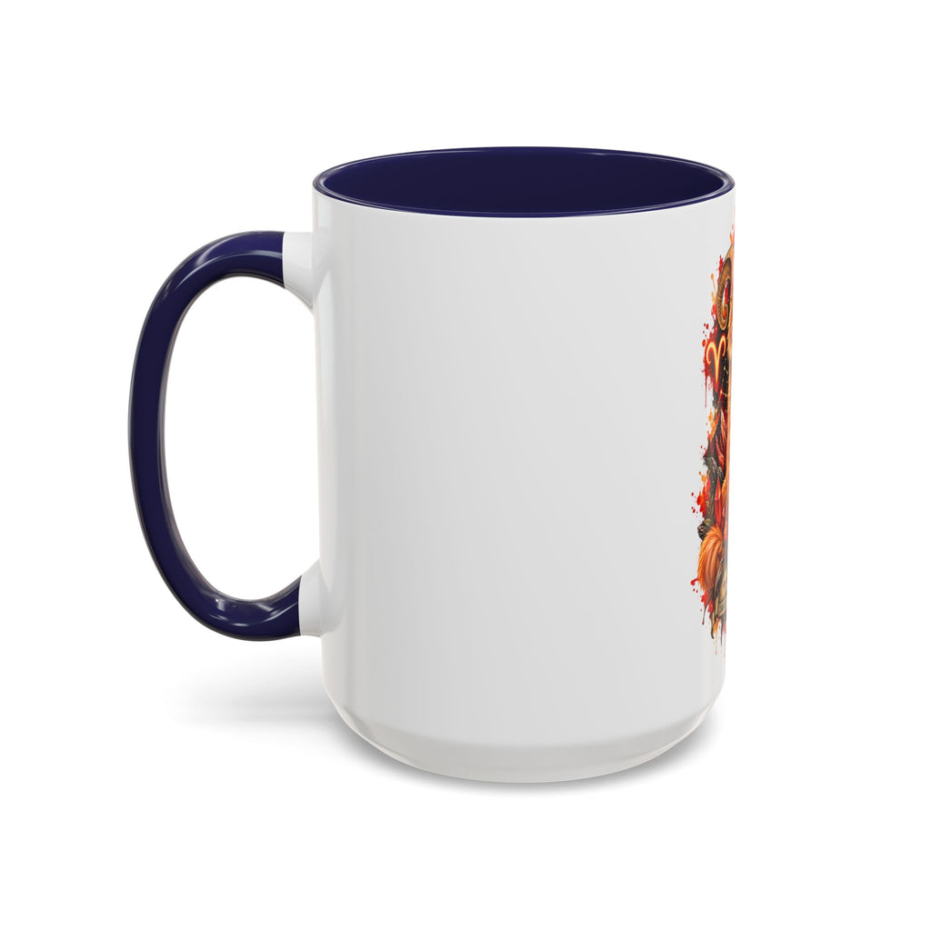 Aries Orange Tabby Cat Zodiac Coffee Mug – Cute Orange Tabby Astrology Accent Mug (11/15 oz)