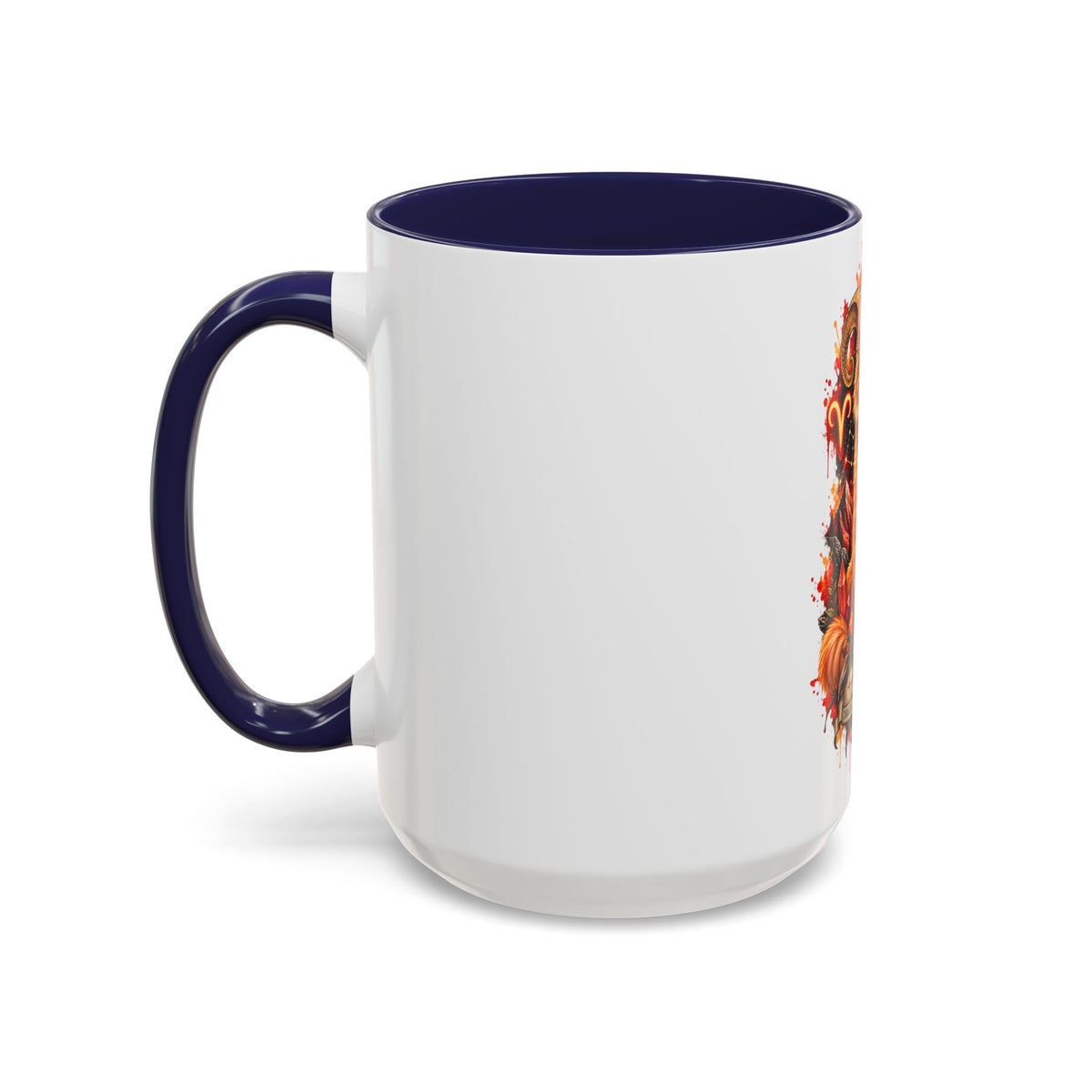 Aries Orange Tabby Cat Zodiac Coffee Mug – Cute Orange Tabby Astrology Accent Mug (11/15 oz)