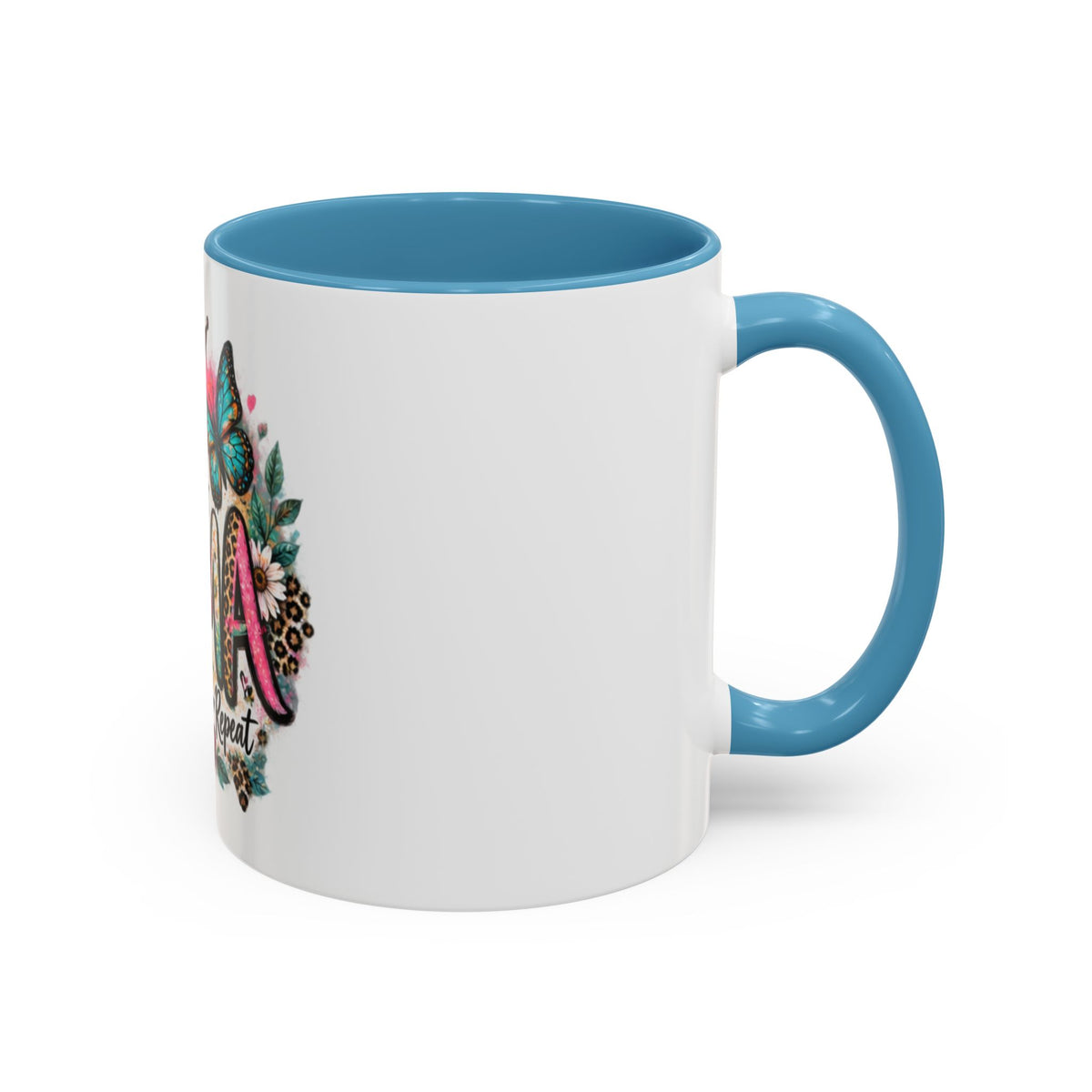 Mema Floral Accent Coffee Mug – 'Mema' Crown, Butterflies & Sunshine Design (11/15 oz)