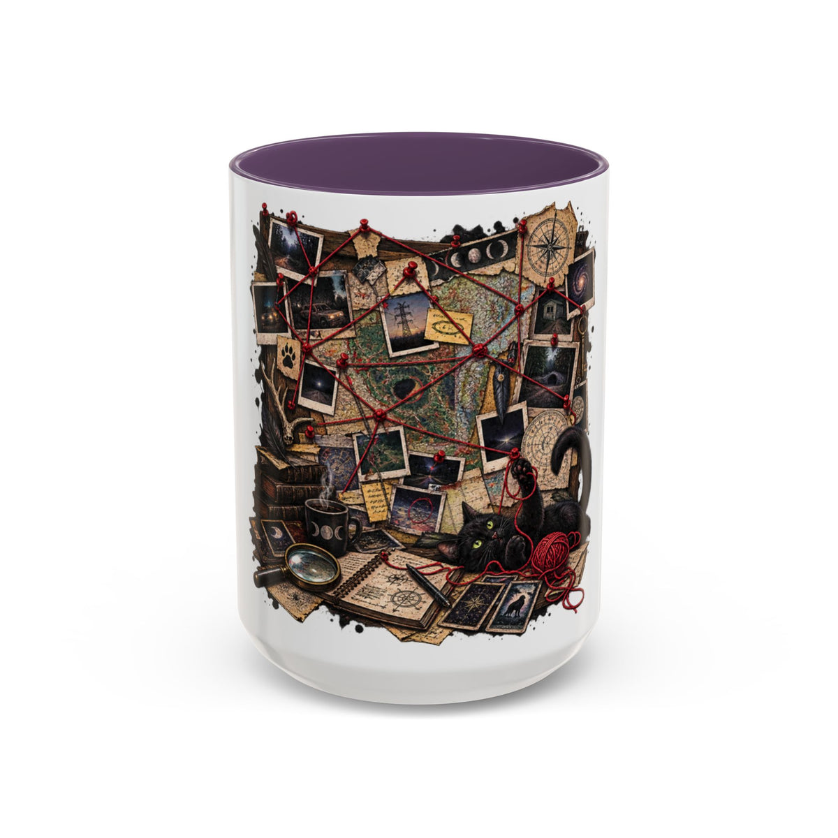 Conspiracy Board Coffee Mug — Detective Mystery Map Design (11/15oz)