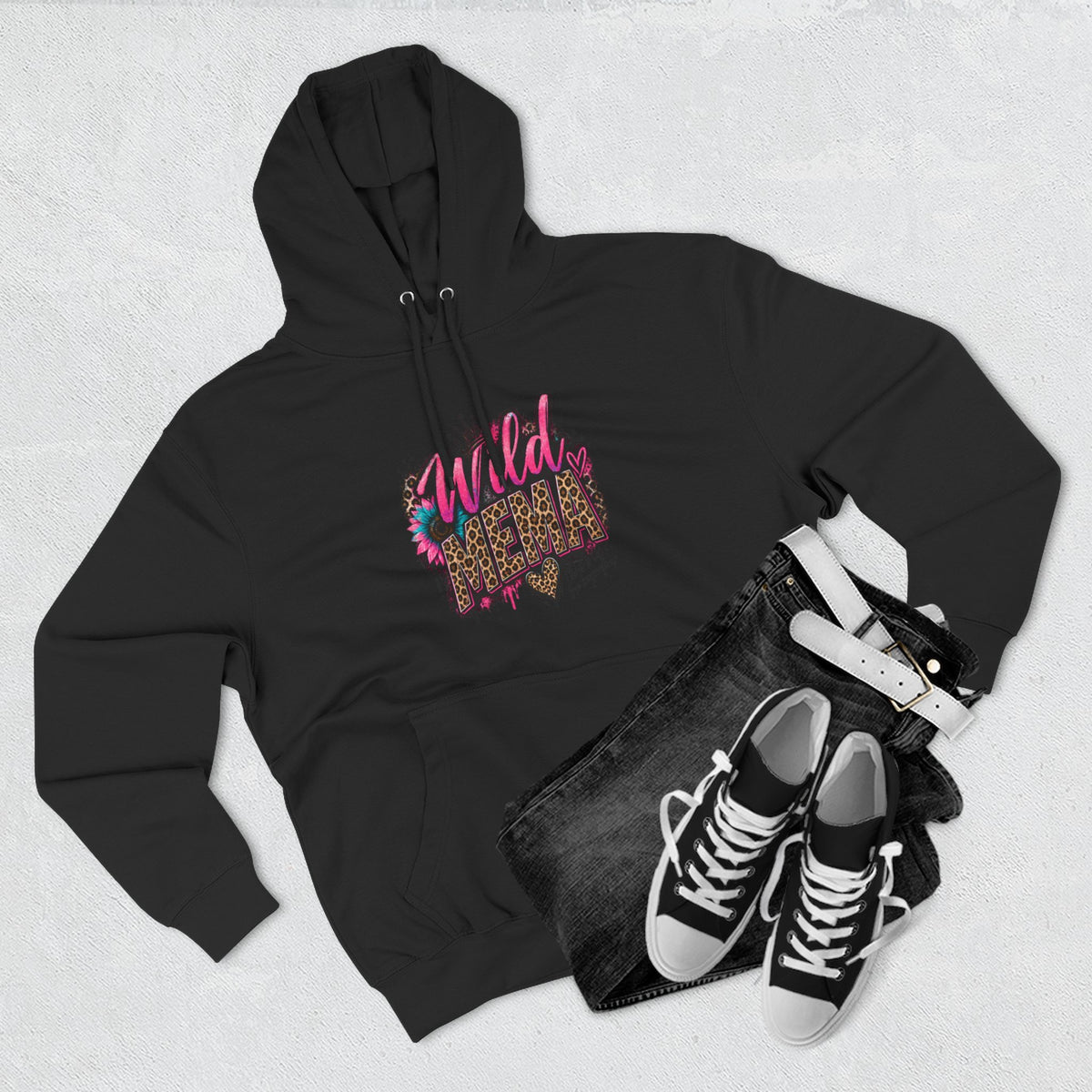 Wild Heart MEMA Leopard Print Hoodie — Women’s Trendy Graphic Pullover