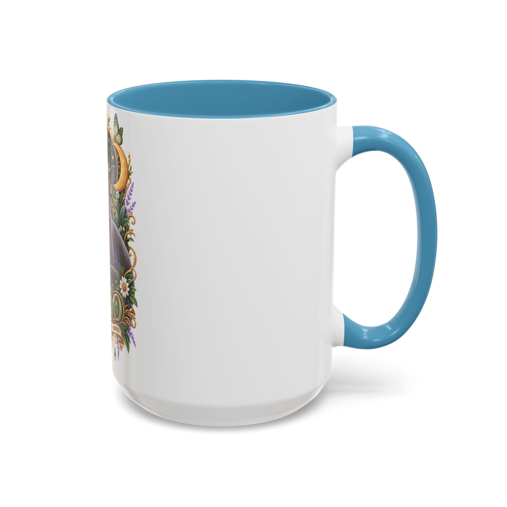 Virgo Russian Blue Cat Accent Coffee Mug — Zodiac Astrology Horoscope Gift (11/15 oz)