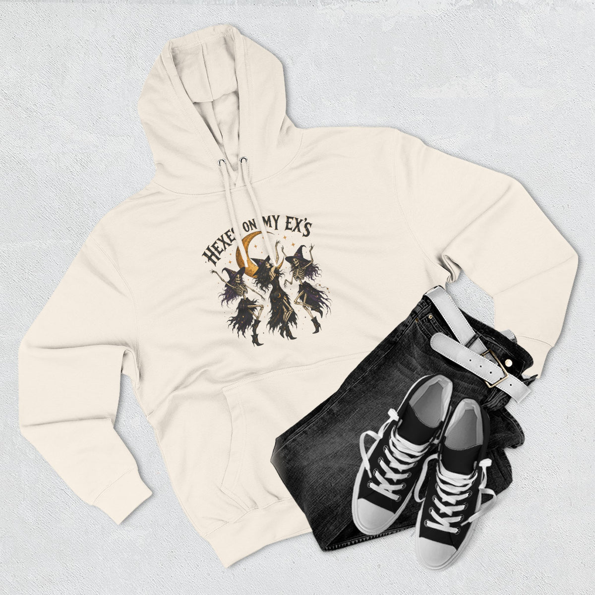 Hexes On My Exes Hoodie — Witchy Witchcraft Graphic Fleece Pullover