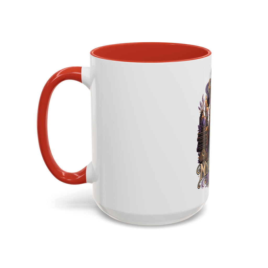 My Cat Sees Them Too Accent Coffee Mug – Halloween Cat & Ghost 11/15oz