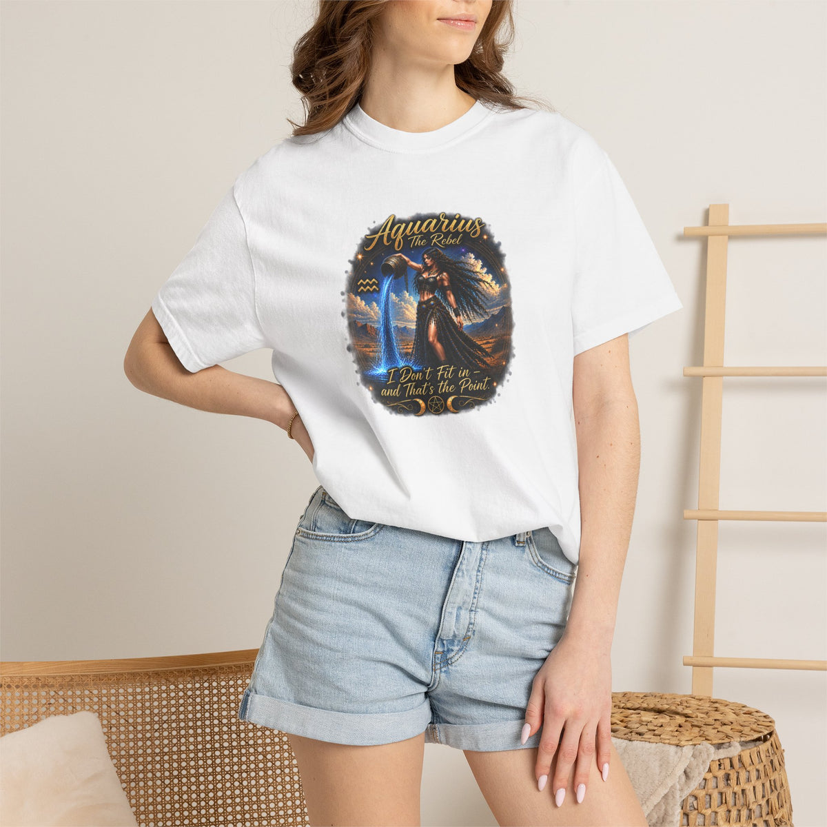 Aquarius "The Rebel" Zodiac T-Shirt – Water Bearer Astrology Tee Zodiac Sign