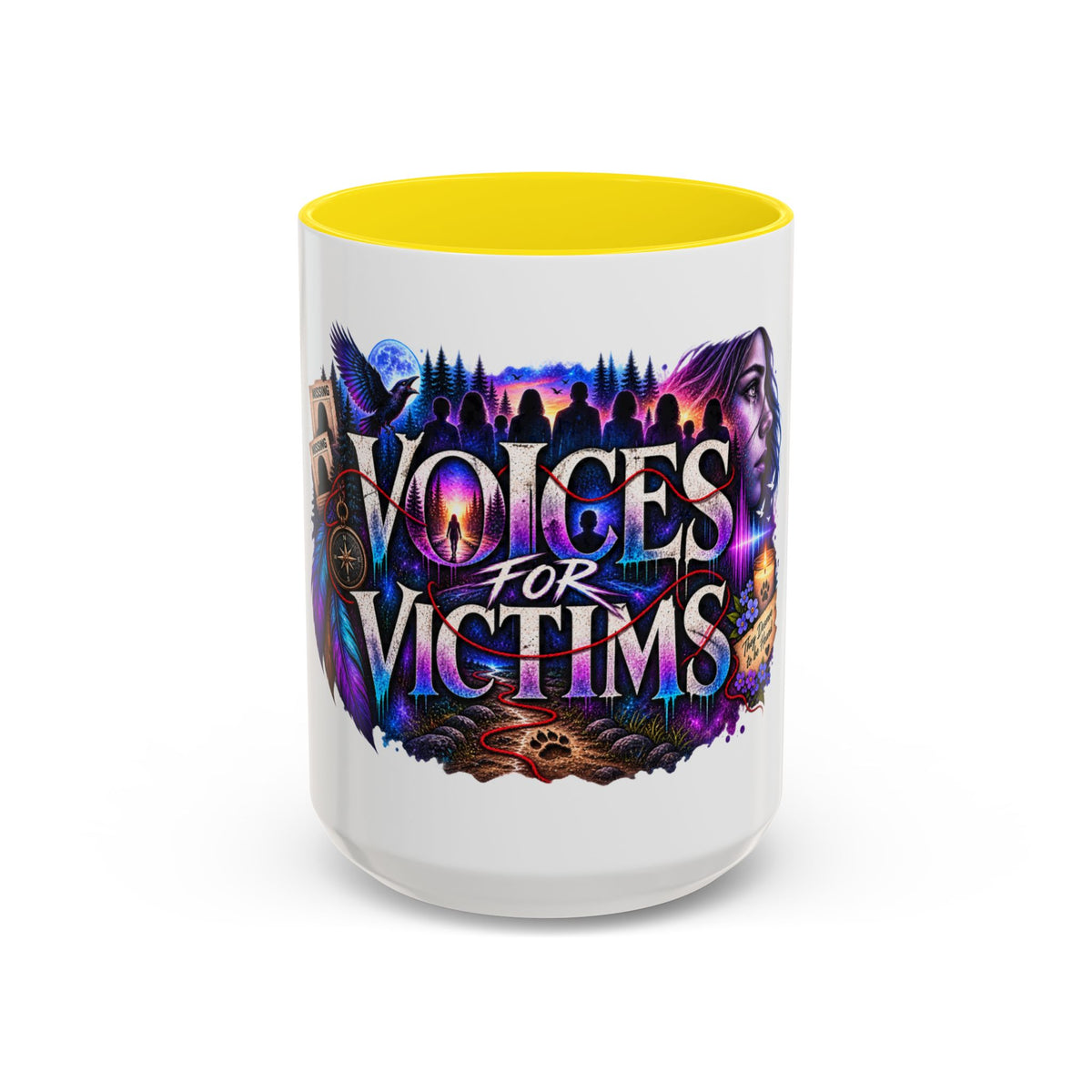 Voices for Victims Accent Coffee Mug – Advocacy & Support Ceramic Mug (11/15oz)