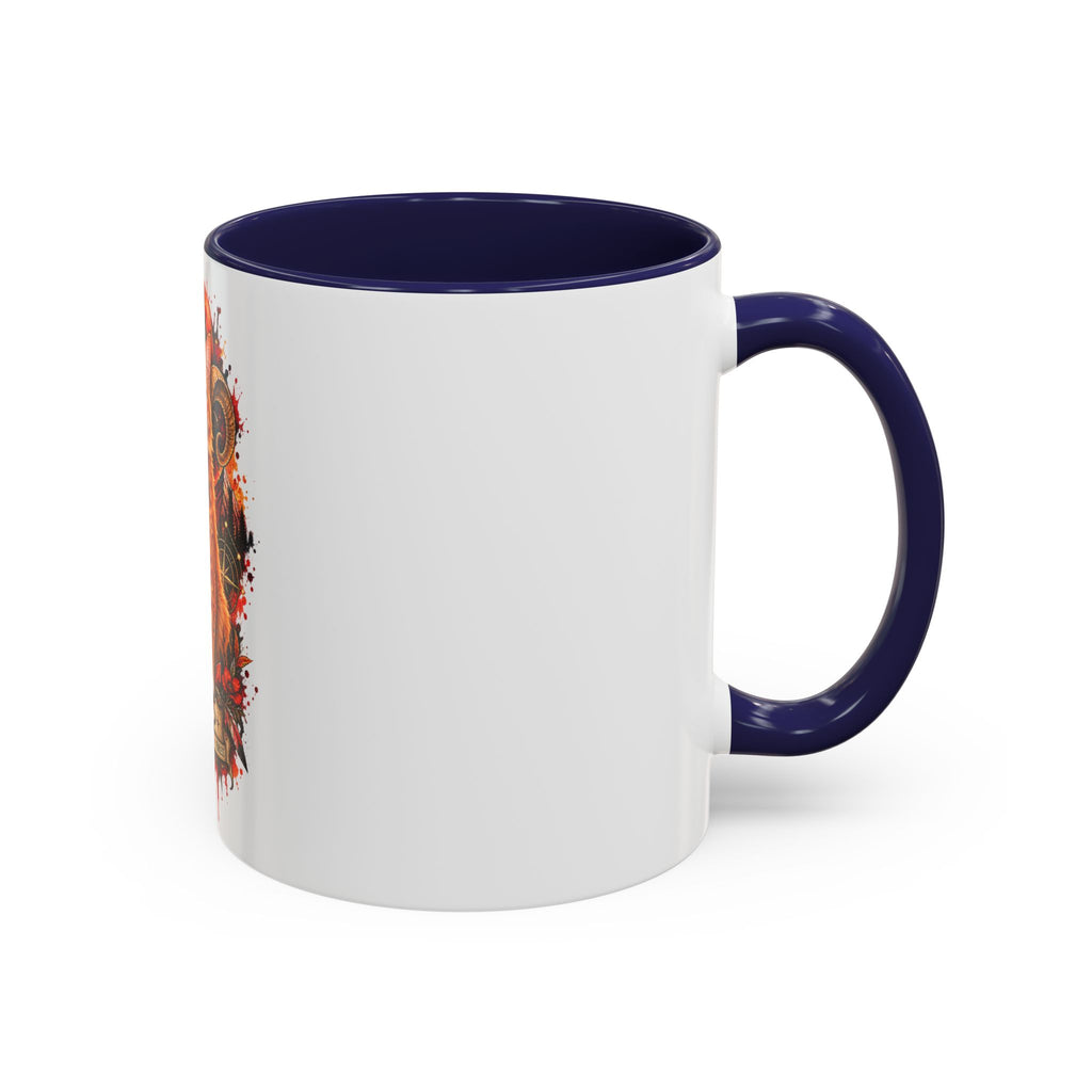 Aries Orange Tabby Cat Zodiac Coffee Mug – Cute Orange Tabby Astrology Accent Mug (11/15 oz)