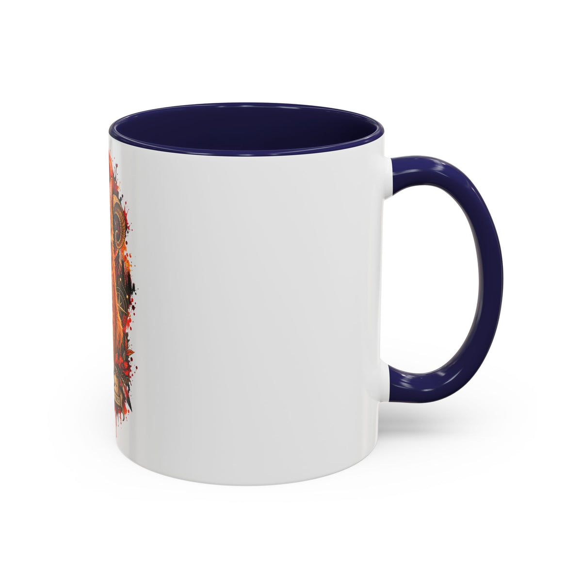 Aries Orange Tabby Cat Zodiac Coffee Mug – Cute Orange Tabby Astrology Accent Mug (11/15 oz)