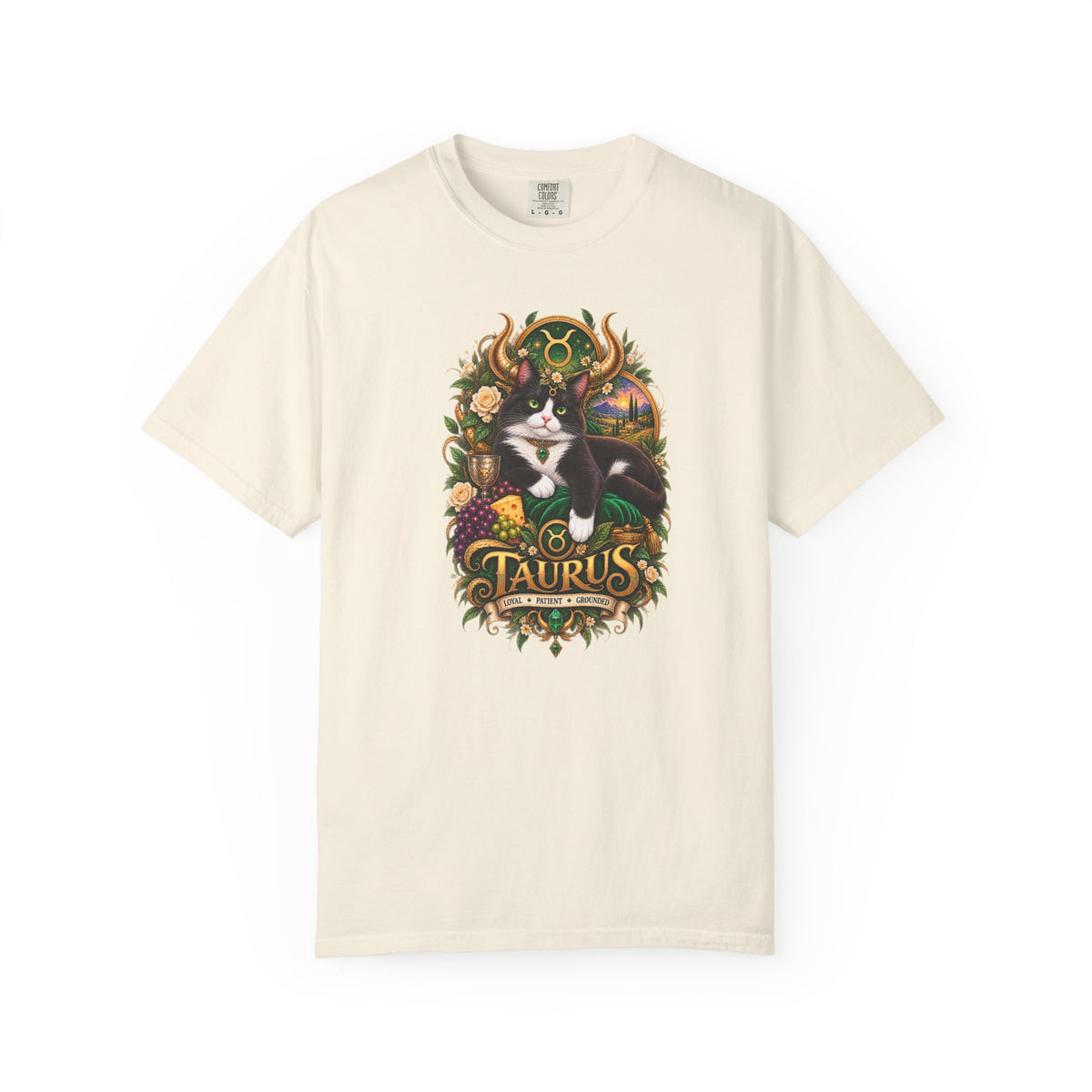 Taurus Tuxedo Cat Zodiac T-Shirt — Astrological Taurus Graphic Tee