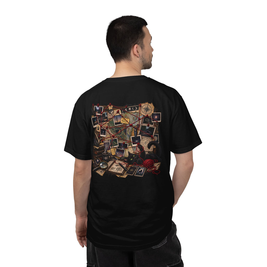 Mystery Evidence Board T-Shirt — Crime Scene Collage Graphic Tee