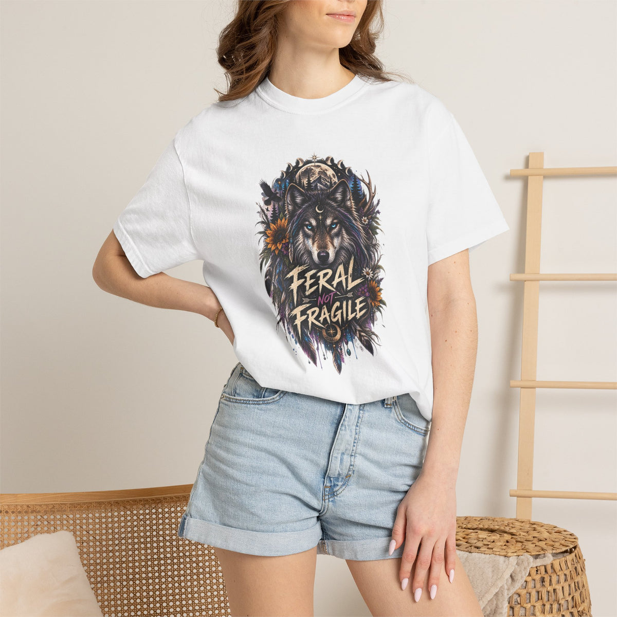 Feral Fragile Wolf T-Shirt — Vintage Wildlife Graphic Tee