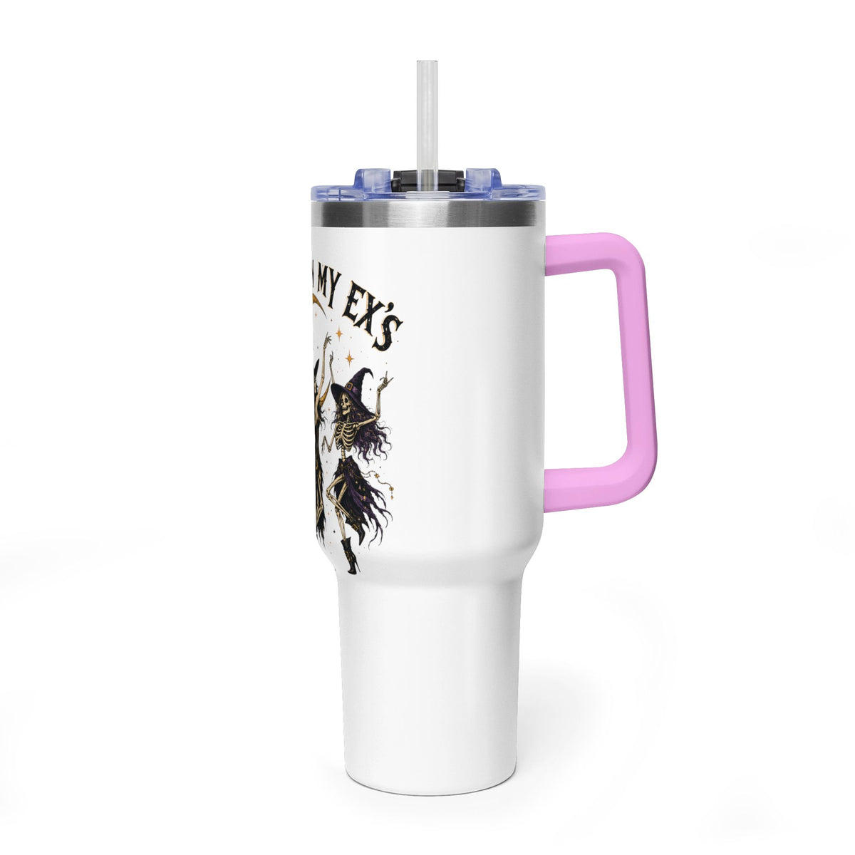Hexes On My Exs 40oz Tumbler — Witch Moon Vacuum Insulated Travel Mug
