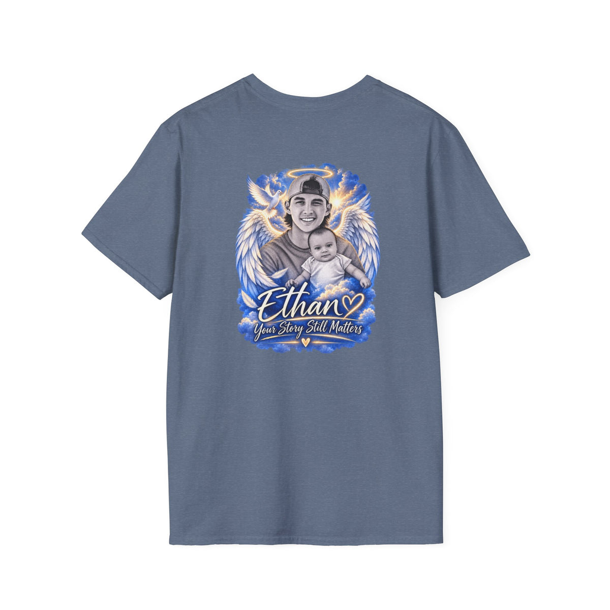 T-Shirt — "Justice for Ethan" " Your story still matters" Memorial Tee ( Angel Wing Edition)