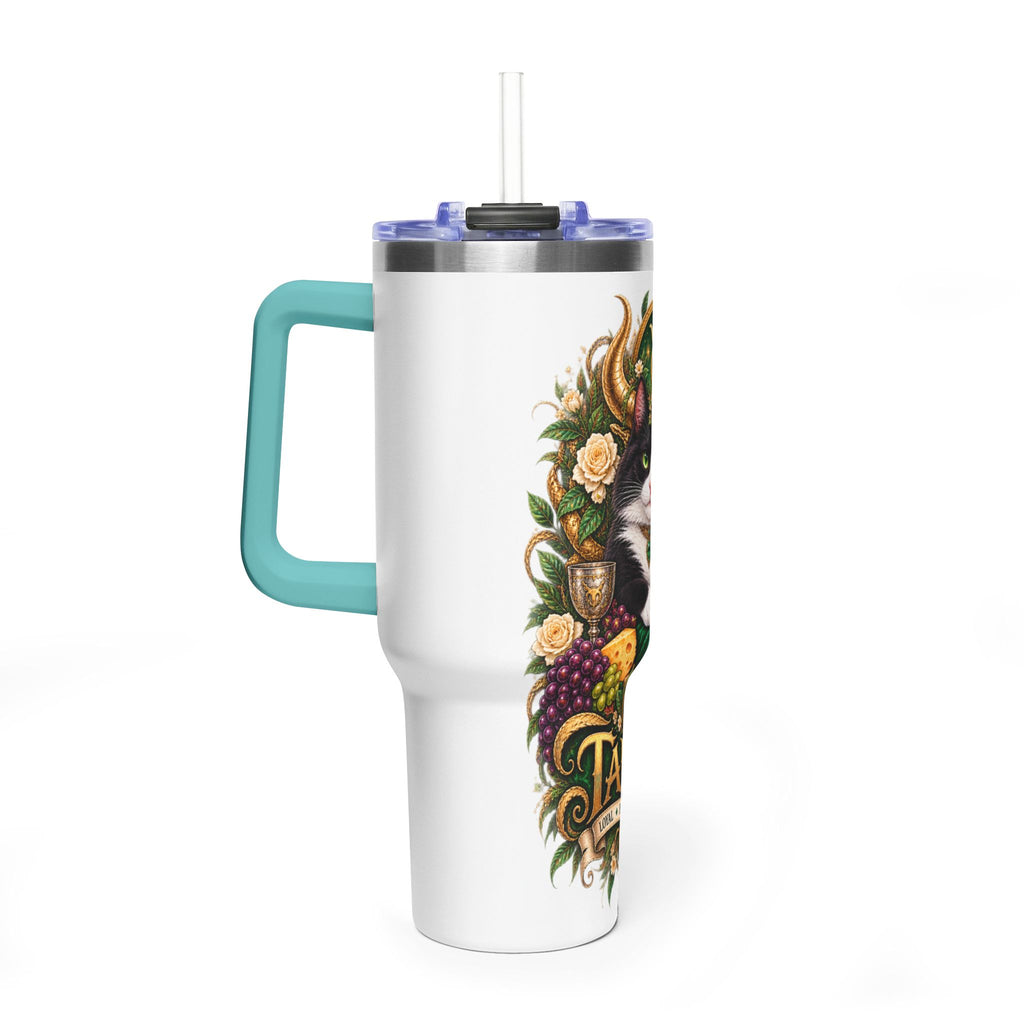 Taurus Tuxedo Cat 40oz Tumbler — Zodiac Stainless Steel Vacuum Travel Mug