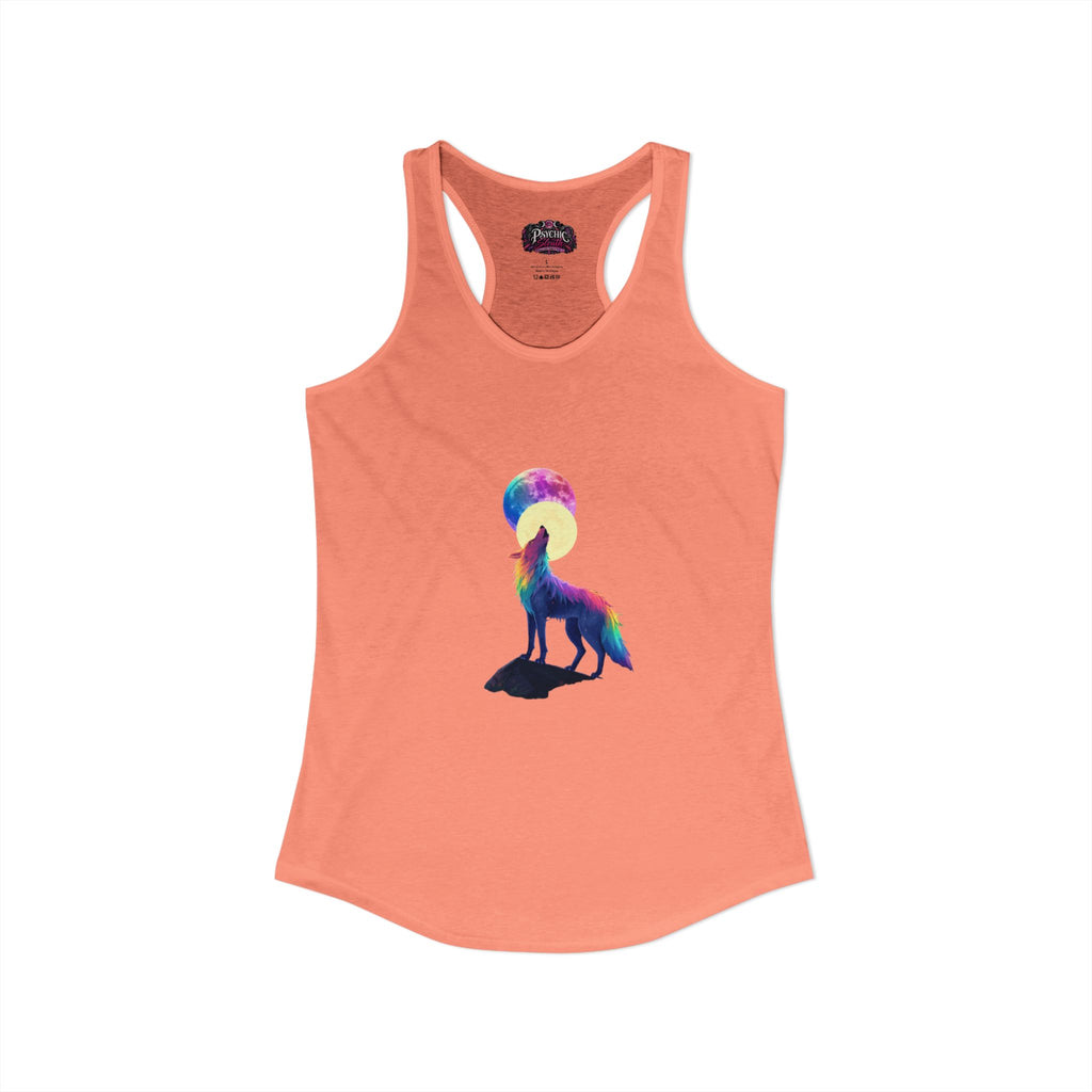 Rainbow Wolf Tank Top | Women's Racerback
