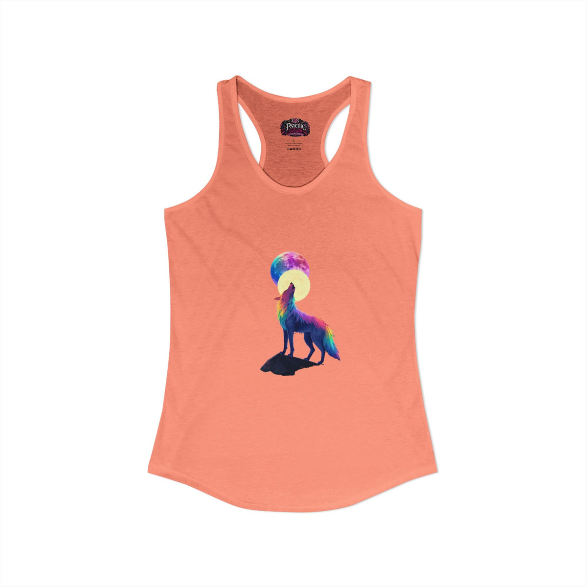 Rainbow Wolf Tank Top | Women's Racerback