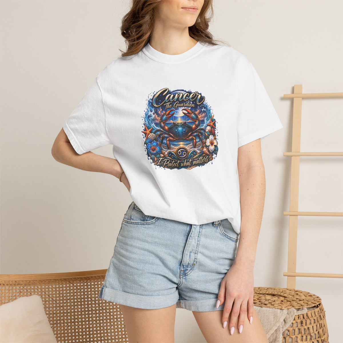 Cancer The Guardian Zodiac Tee- Born Devoted