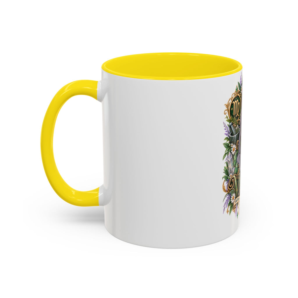 Virgo Russian Blue Cat Accent Coffee Mug — Zodiac Astrology Horoscope Gift (11/15 oz)