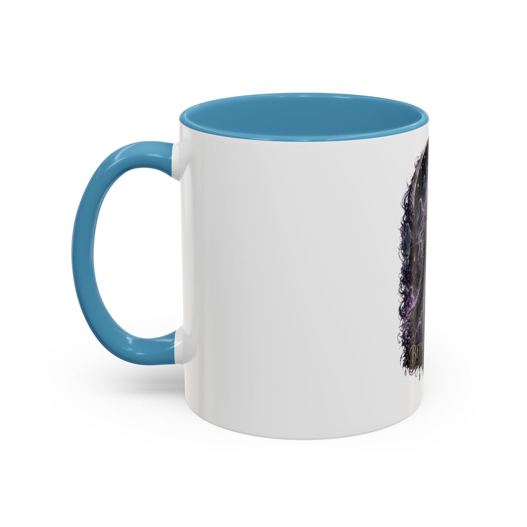 Between Worlds Accent Coffee Mug — Gothic Fantasy Witch Illustration (11/15oz)