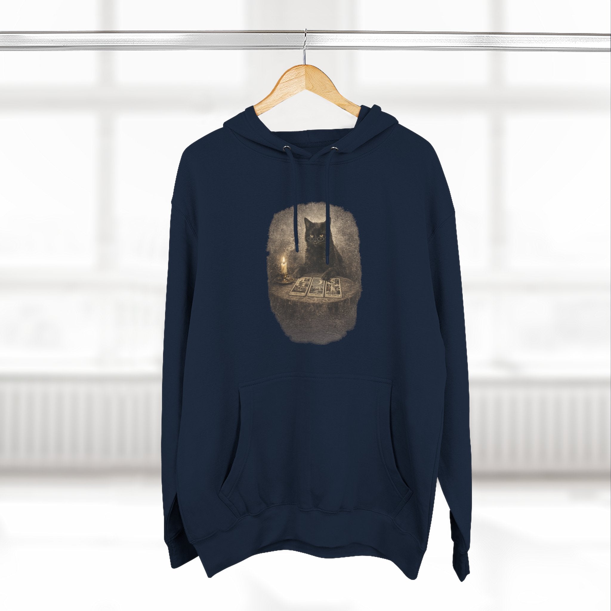 Tarot Black Cat Pull Over Hoodie