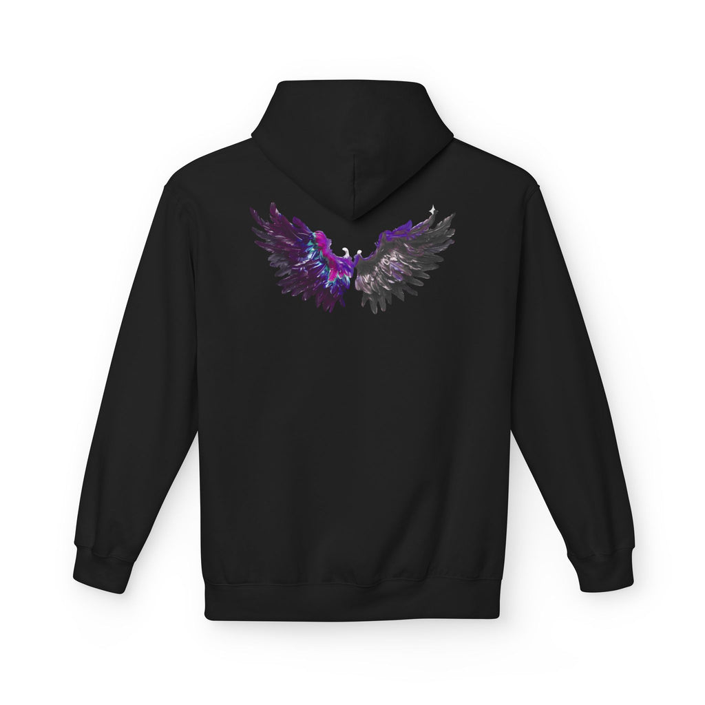 Free Spirit Hoodie — Purple Galaxy Wing Graphic Pullover