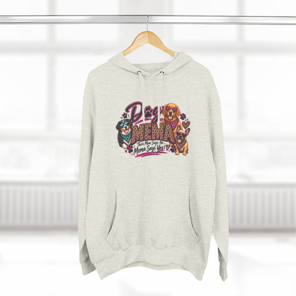 Dog Mema Hoodie — Cute Paw Print Graphic Pullover for Grandma Dog lovers