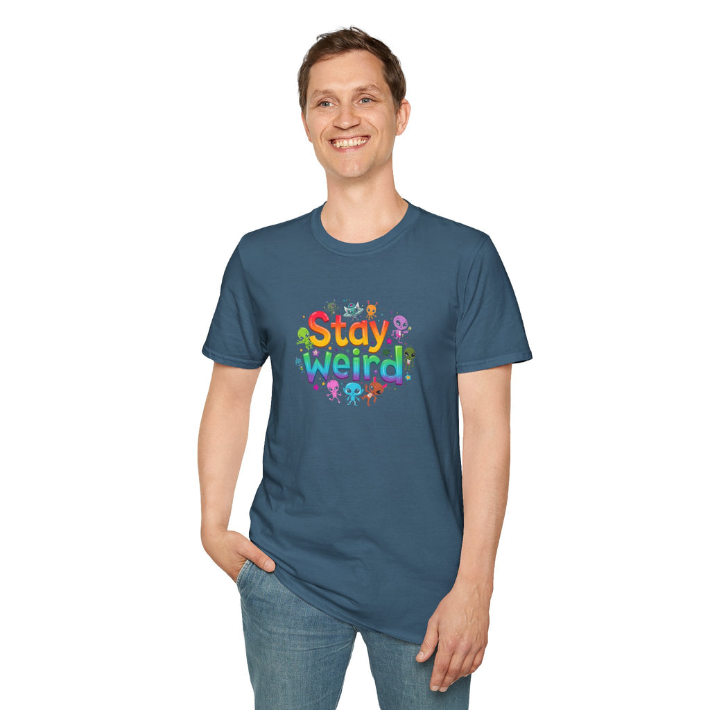 Stay Weird T-Shirt — Colorful Cute Alien Graphic Tee