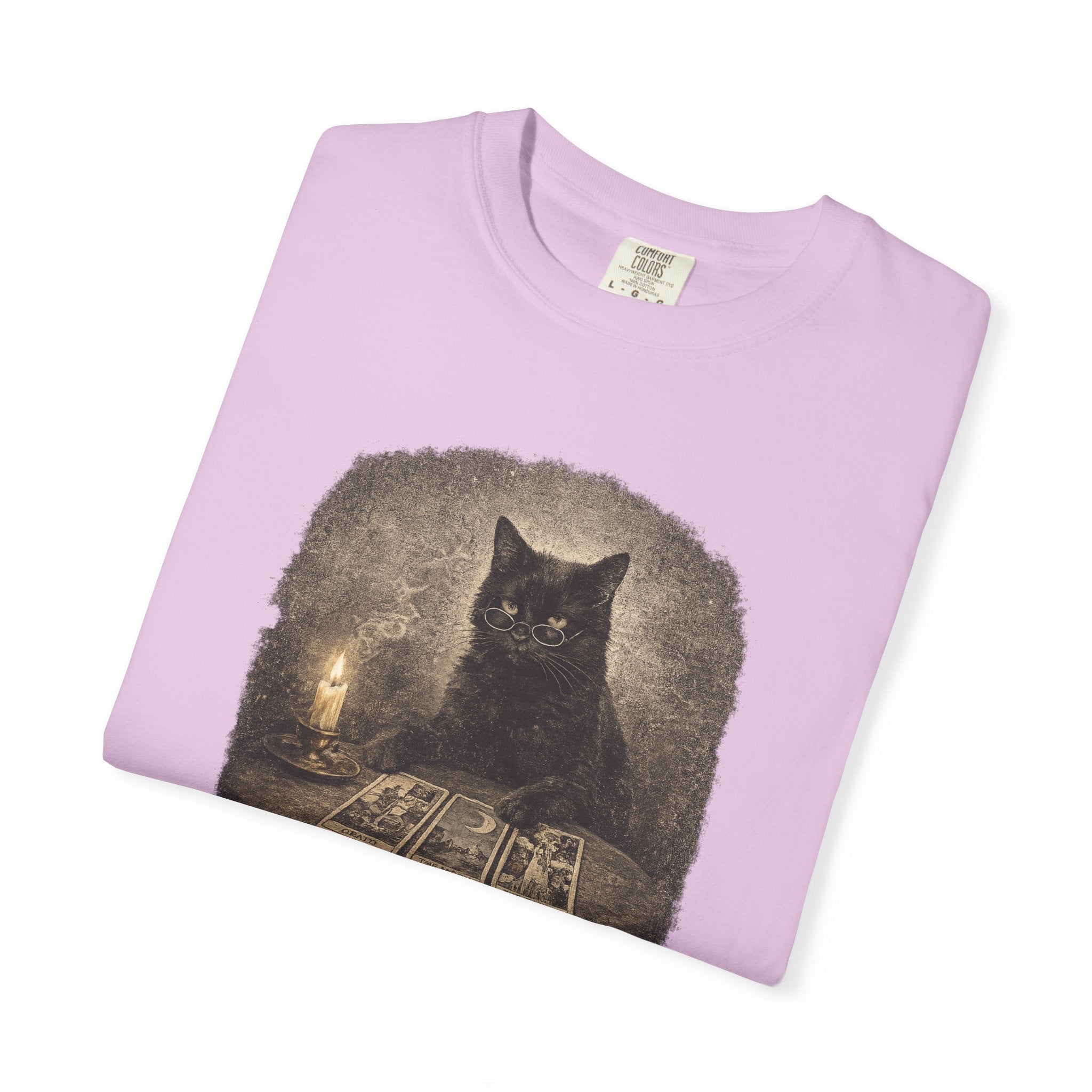 Tarot Cat T-Shirt — Black Cat Fortune Teller Graphic Tee