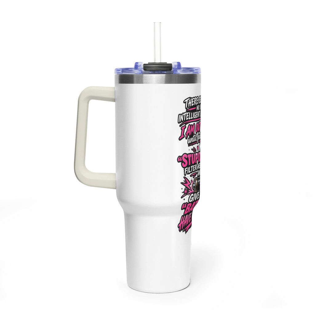 40oz Thermal Tumbler – Funny "Out of Order" Battery Joke Travel Mug