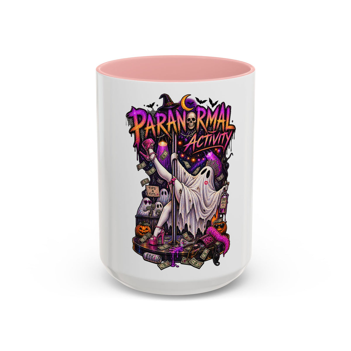 Coffee Mug — 'Paranormal Activity' Ghost Pole Dancing Halloween Accent Mug (11/15oz)