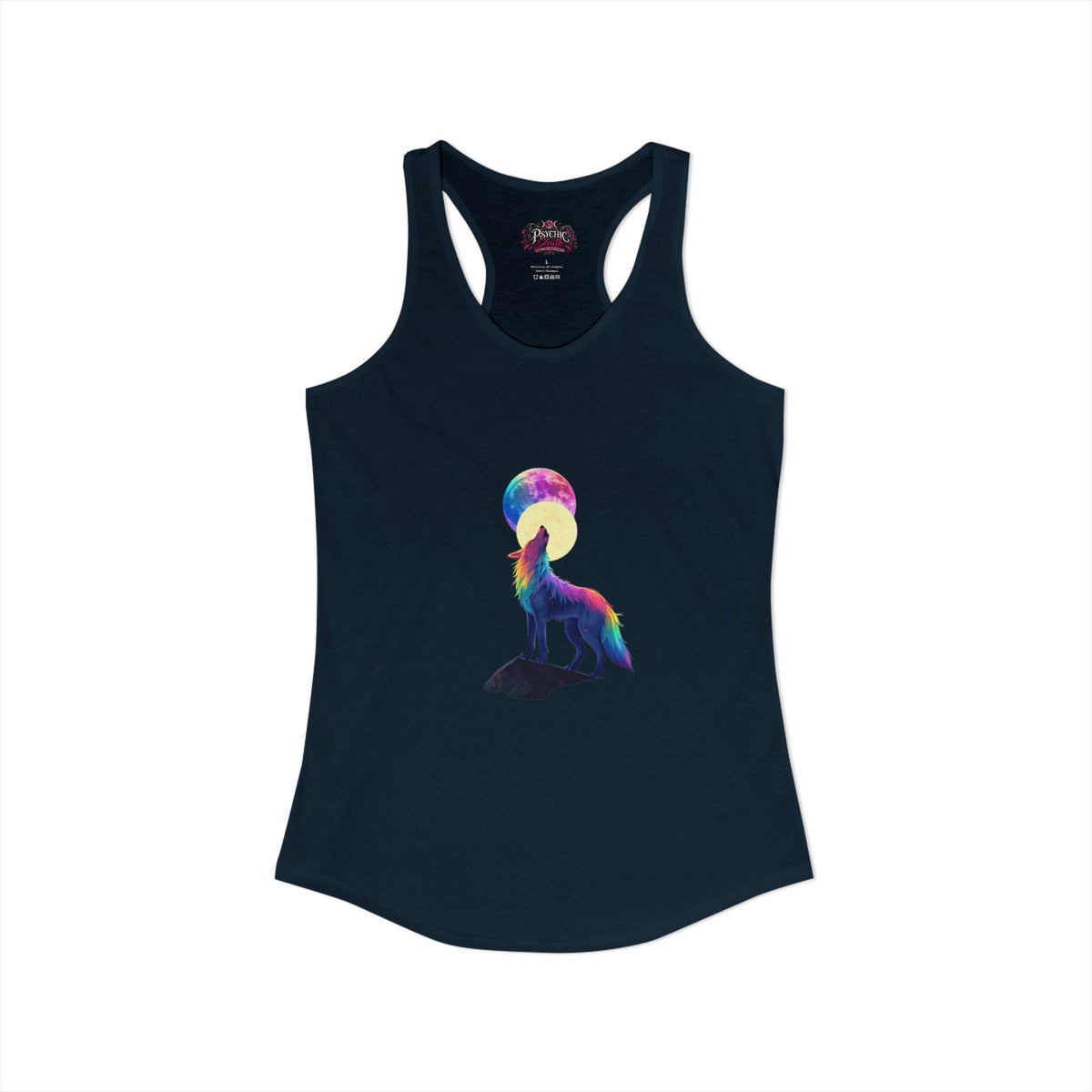 Rainbow Wolf Tank Top | Women's Racerback