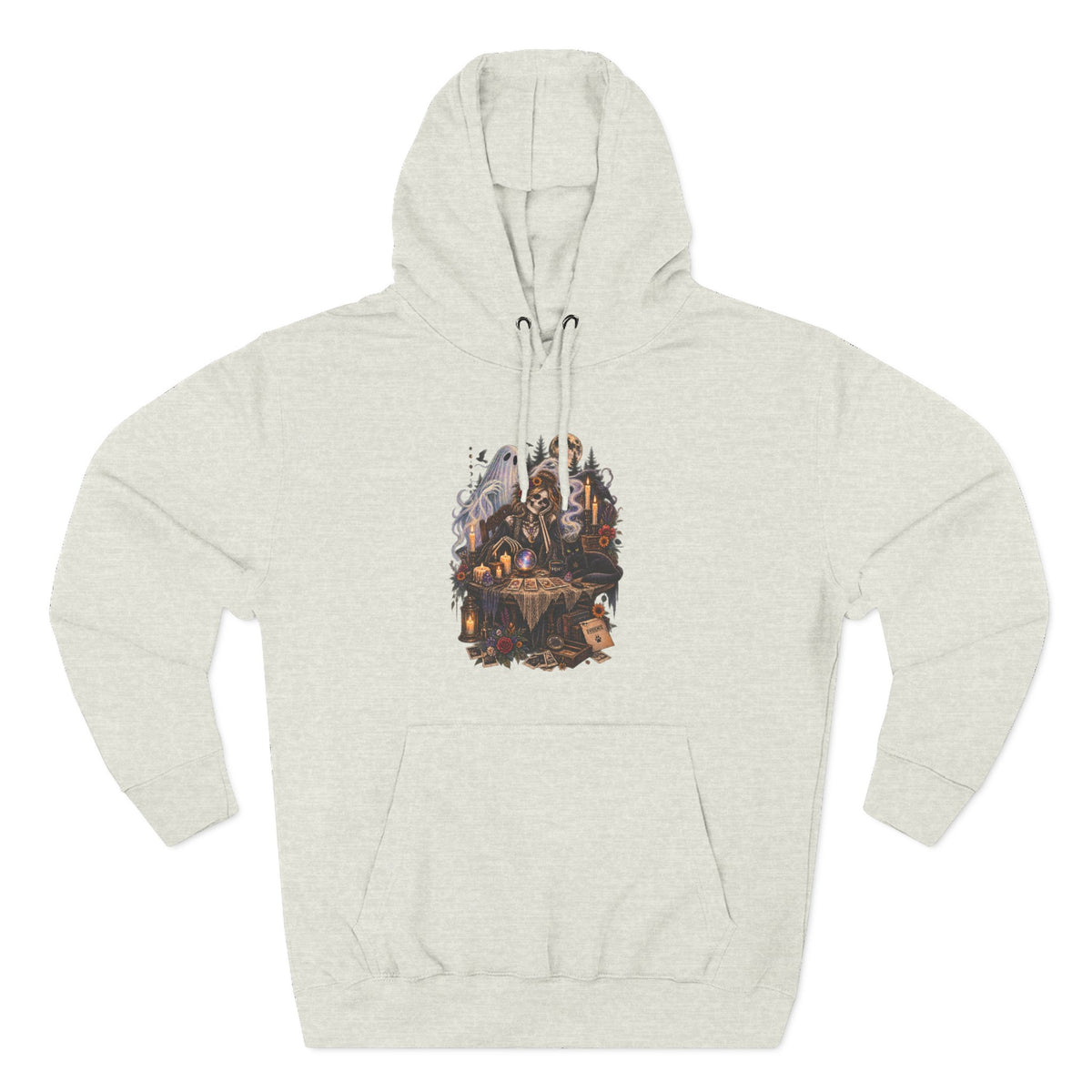 Skeleton, Cat and Ghost Tarot Seance- Paranormal Tees