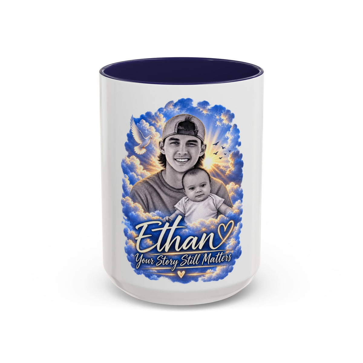 Memorial Photo Coffee Mug - "Ethan" Personalized Keepsake (You Story Still Matters)