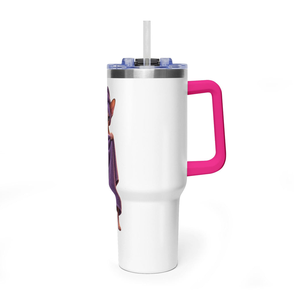 40oz Sphinx Cat Spa Tumbler — Sphynx With Towel Insulated Travel Mug