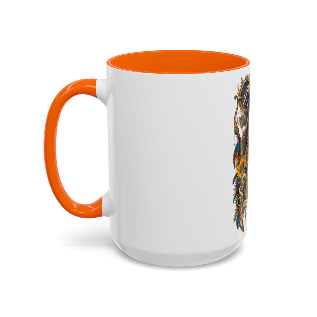 Sagittarius Bengal Cat Zodiac Coffee Mug — Cat Archer Astrology Accent Mug (11/15oz)
